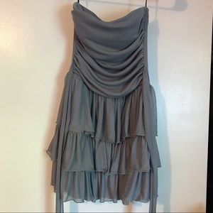 Grey Strapless Dress